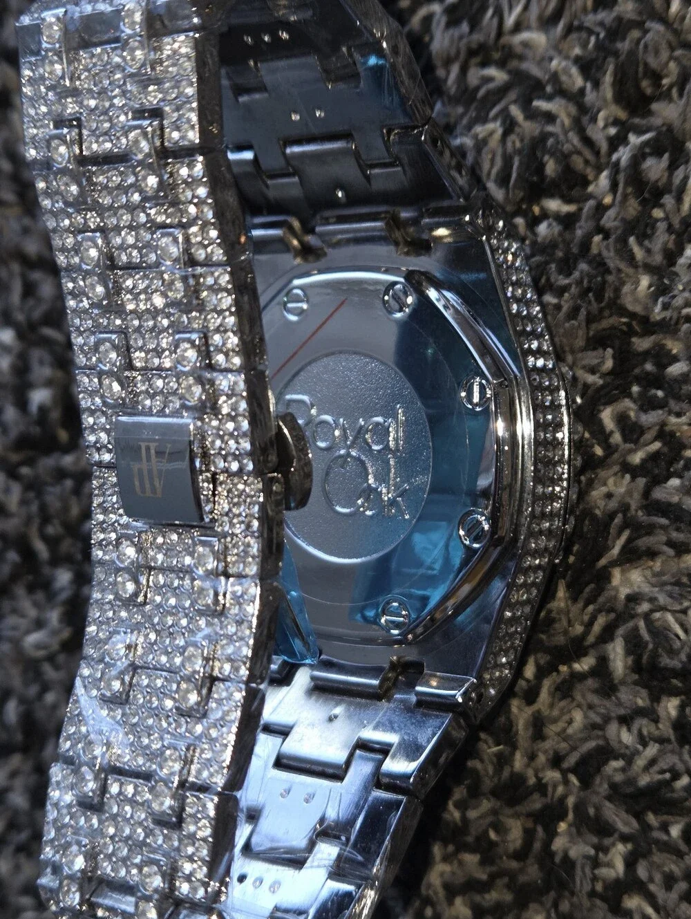 Fully Iced Out VVS Moissanite Diamond Stainless Steel Watch 44MM